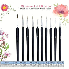 Ultimate Miniature Paint Brush Set – 10/11 pcs for Perfect Detail