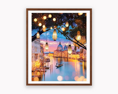 Paint-by-Numbers Kit – Acrylic Sunset Seaside Landscape Canvas