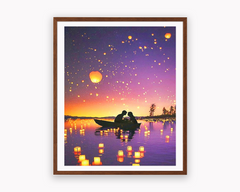 Paint-by-Numbers Kit – Sunset Seaside Landscape | DIY Acrylic Canvas Art