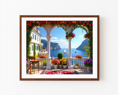 Beach House Landscape – Paint by Numbers on Canvas