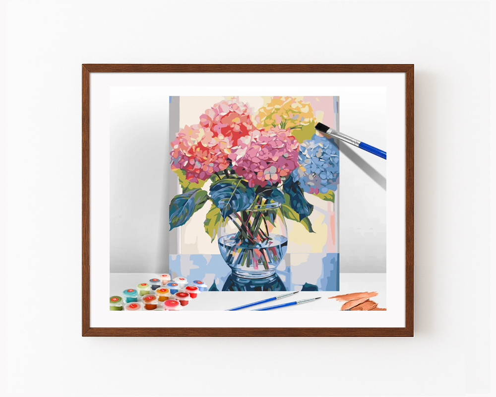 Vivid Blooms in Vase Paint-by-Number Kit