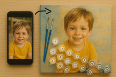 Custom Paint-by-Number Kit Lifelike 48 Colors