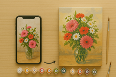 Custom Paint-by-Number Kit Ordinary 24 Colors