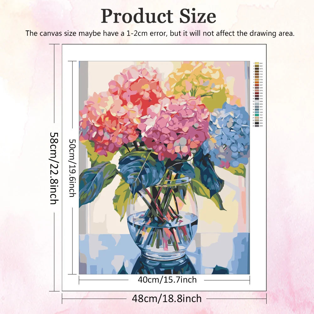 Vivid Blooms in Vase Paint-by-Number Kit