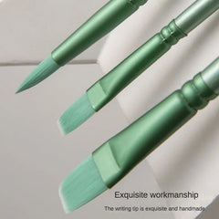 6-Piece Nylon Paint-by-Numbers Brush Set – Smooth Precision
