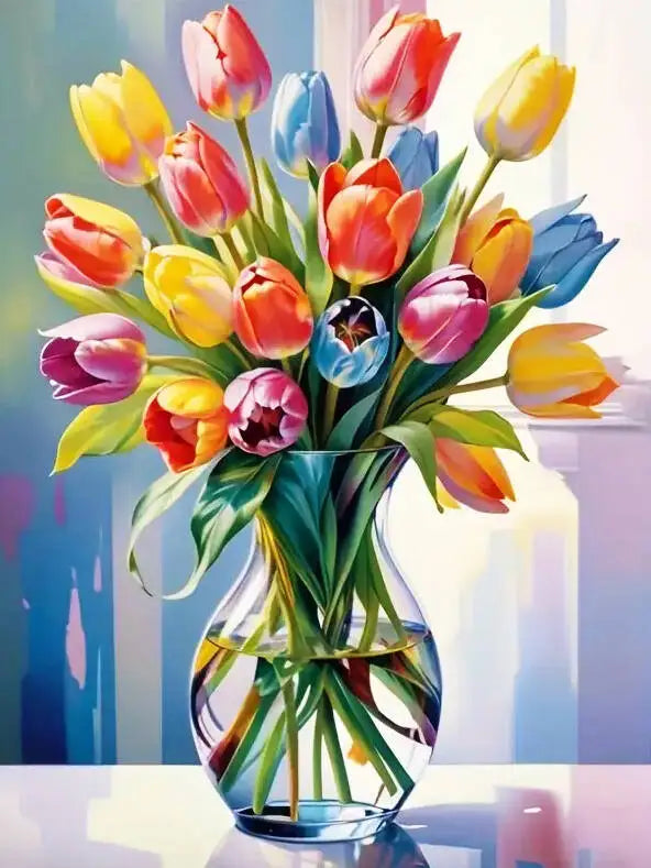 Paint-by-Number Tulip Symphony kit