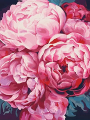 Paint By Number Peony Pop DIY Canvas Kit