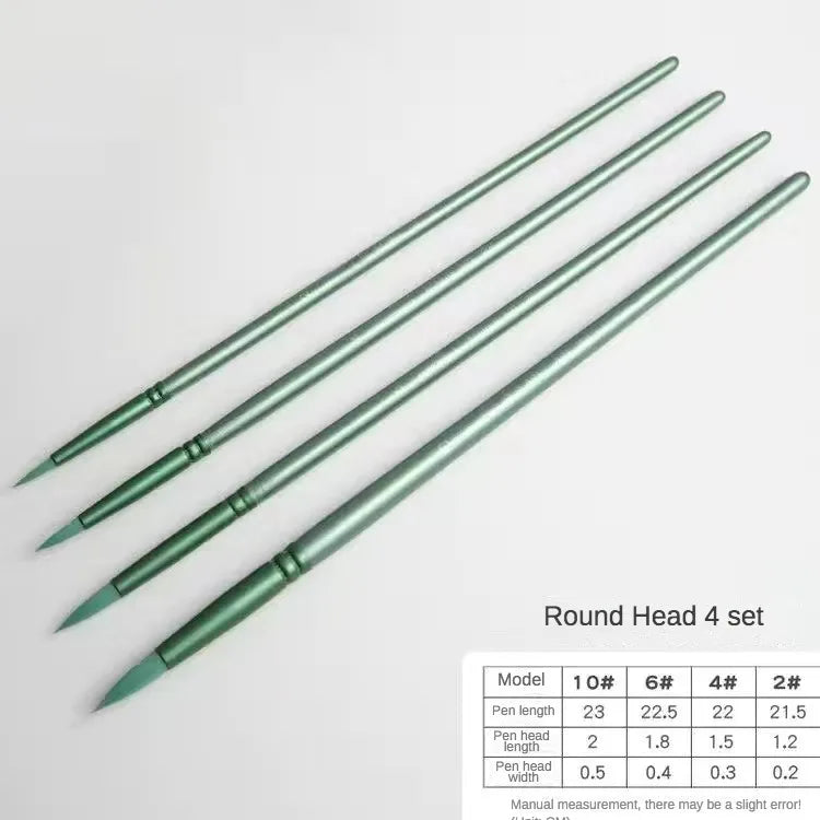 6-Piece Nylon Paint-by-Numbers Brush Set – Smooth Precision