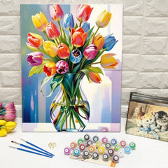 Paint-by-Number Tulip Symphony kit