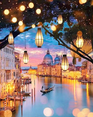 Paint-by-Numbers Kit – Acrylic Sunset Seaside Landscape Canvas