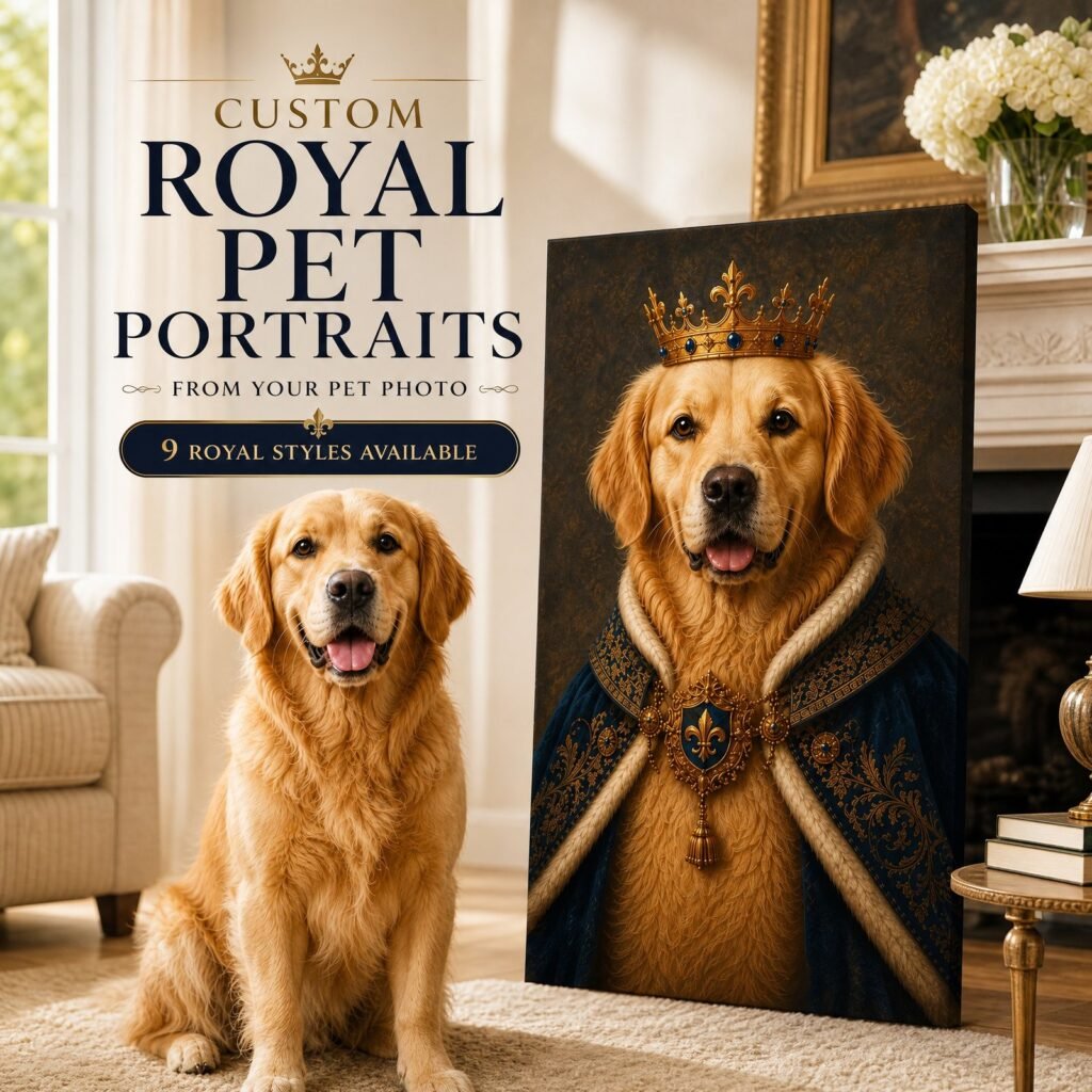 Royal Pet Portrait Canvas image 1